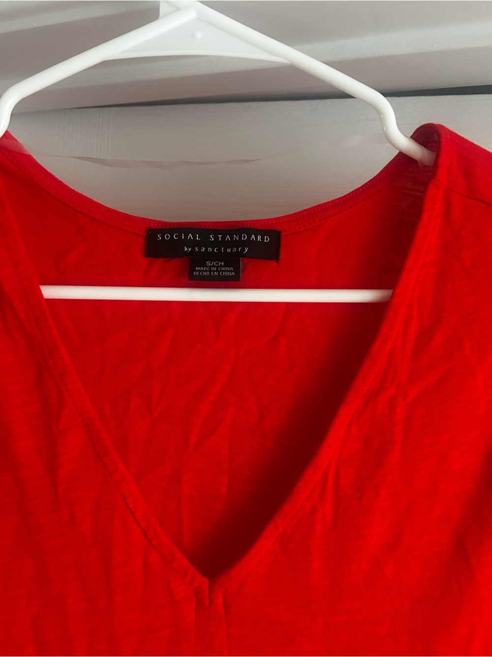 Sanctuary Red/Orange Sleeveless V-Neck Tiered Baby Doll Dress - Picture 2 of 4